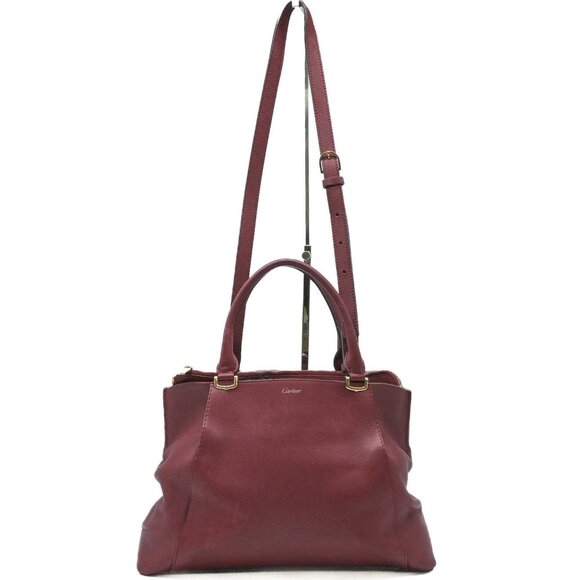 CARTIER Red Leather Shoulder Bag - Picture 1 of 16